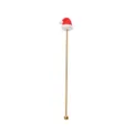 Weihnachts Rührlöffel mit süßer Weihnachtsmannmütze, goldener Edelstahl Kaffeelöffel. - Weihnachtsmützen-Rührstäbe