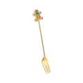 Weihnachten Lebkuchenmann Edelstahl Kaffeegabel Gold Löffel Gabel süsses Besteck Dessert - Lebkuchenmann-Gabel – 430 Edelstahl & Harz