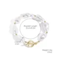 Elegante pulsera de perlas barrocas con cuentas doradas y cierre de barra, longitud 21 cm - Estilo Perla de Calabaza (S2412-1)