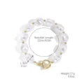 Pulsera de perlas barrocas con cuentas doradas, longitud 22 cm, peso 17 g especificación - Estilo Perla de Haba (S2412-2)
