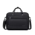 Heren zwarte business laptop tas schoudertas waterdicht grote capaciteit handvat - Zwart