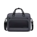 Men's Business Briefcase Waterproof Laptop Bag Large Capacity Commuter Shoulder Bag Grey - Gray