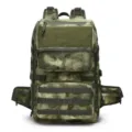 Outdoor tactical camouflage backpack, large capacity waterproof hiking daypack with molle webbing. - 20-35L / Jungle Green