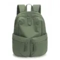 Zaino casual monocolore da esterno, grande zaino da viaggio portatile per uomo e donna - Verde Pino