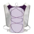 Leichter Outdoor-Laufwesten-Rucksack mit atmungsaktivem Mesh und elastischen Kordeln. - Lila