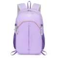 Leichter lilafarbener faltbarer Outdoor-Rucksack, tragbarer Reise-Tagesrucksack mit Karomuster. - Lila