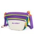 Colorful outdoor crossbody bag with grid pattern, adjustable strap and zipper pockets. - Below 20L / Firmament Grey