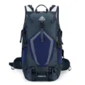 Blue 36L outdoor hiking backpack, lightweight waterproof travel rucksack for camping sports. - Blue