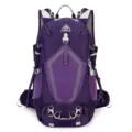 AZELA 36L outdoor hiking backpack for men and women, lightweight waterproof travel sports daypack. - Purple