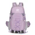 Zaino da trekking viola con grande capacità, tasche in rete e sistema di cordino elastico. - 20-35L / Viola