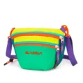 Colorful outdoor sports crossbody bag with multi-zipper pockets and adjustable shoulder strap. - Below 20L / Spruce Green