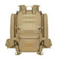 Großer taktischer Outdoor-Rucksack multifunktionaler Reise Sport Wanderrucksack khaki - Khaki / 20-35L