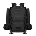 Schwarzer taktischer Outdoor Rucksack mit grossem Volumen, MOLLE Gurtband und vielen Faechern. - Schwarz / 20-35L
