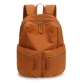 Zaino casual in tinta unita marrone viaggio quotidiano all'aperto portatile funzionale SKU - Giallo Pastorale