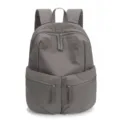 Zaino da viaggio casual grigio minimalista con tasche multiple per uso quotidiano - Grigio scuro