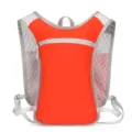Orangene Lauf-Trinkwesten-Rucksack mit atmungsaktiven Mesh-Trägern und Reißverschlusstasche. - Orange