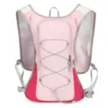 Leichte Laufweste, atmungsaktiver Marathon Rucksack mit Mesh-Trägern und rosa Design für Sport. - Rosa