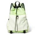 Hellgrüner Kordelzug Rucksack lässiger Sport Schulbeutel mit Fronttasche verstellbar - Unter 20L / Hellgrün