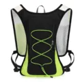 Leichter Trailrunning Rucksack für Marathon, atmungsaktive Laufweste mit Tasche. - Schwarz