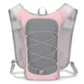 Pink grey outdoor cycling backpack lightweight sports running hydration pack breathable - Pink