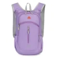 Azela 10L Outdoor Sport Wanderrucksack in Lila Gitter wasserabweisendes Design Vorderansicht - Lila