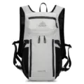 Leichter 15L Outdoor Sport Rucksack, Wanderlauf und Trailrunning Weste Tasche fuer Herren Damen. - Einzelbag-Stil / Hellgrau