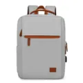 Casual laptop backpack for men and women, large capacity multi-layer business school bag. - Gray