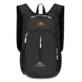 Schwarzer karierter Outdoor Wanderrucksack 18L Sport Freizeit wasserdichter Tagesrucksack - Schwarz