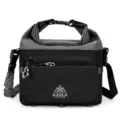 Wasserdichte Outdoor Umhängetasche schwarz grau Gitter Crossbody Bag multifunktionale Sporttasche - 20L / Schwarz