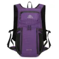 Lila 15L Outdoor Sport Rucksack Wander Trinkrucksack mit Karomuster und Reißverschlusstaschen. - Einzelbag-Stil / Lila