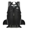 Professional hiking backpack with 40L capacity, durable black fabric and ergonomic support. - Black