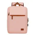 Pink Laptop Backpack for Business Casual, Student Bookbag with Multi-layer Storage - Pink