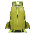 Green 40L hiking backpack for outdoor sports, durable travel daypack with multiple pockets. - Green