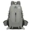 Gray 40L outdoor hiking backpack durable travel sports waterproof daypack for men and women - Gray