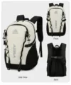 Azela Lightweight Outdoor Travel Backpack Water Resistant Large Capacity Sport Daypack - White