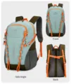 Azela lightweight outdoor sports travel backpack, water-resistant large capacity daypack. - Blue