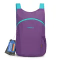 Leichter faltbarer Rucksack für Outdoor-Reisen, Freizeit-Sport-Tagesrucksack in Lila und Cyan. - Dunkellila
