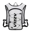 White running hydration backpack 10L for outdoor sports, marathon, cycling, and trail running. - White and Black
