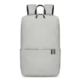 Minimalistischer grauer Freizeitrucksack fuer Damen und Herren, moderner Tagesrucksack Alltag. - Grau
