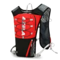 Lightweight outdoor running backpack hiking water bag breathable red black sports pack - Black with Red