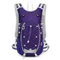 Purple outdoor sports backpack, breathable mesh straps and bungee cords for hiking. - Below 20L / Purple