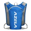 Blue outdoor sports running cycling backpack vest style with breathable mesh straps and pocket. - Regular / Blue