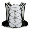 Lightweight white black cycling running backpack vest outdoor hiking water bag sports nylon - White and Black
