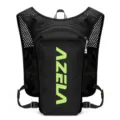 Black outdoor sports running backpack lightweight hydration vest for marathon cycling hiking fitness - Regular / Black & Green