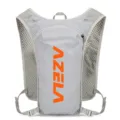 Gray hydration running vest backpack with breathable mesh design for outdoor sports. - Regular / Grey with Orange
