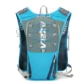 Leichter Lauf-Trinkrucksack Weste für Outdoor Marathon Sport Radfahren Wandern blau grau Ausrüstung - Rucksack + 500ML Flasche + 1,5L Blaue Trinkblase / Blau