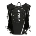 Schwarzer atmungsaktiver Laufrucksack Trinkweste für Outdoorsportarten und Bergsteigen. - Rucksack + 500ML Flasche + 1,5L Blaue Trinkblase / Schwarz