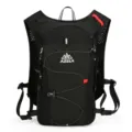Schwarzer Lauf-Hydratationsrucksack, leichter Radsport-Sport-Tagesrucksack Outdoor-Wanderweste - Einzelne Tasche / Schwarz Weiß