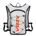 Azela 10L hydration running backpack white lightweight breathable trail running vest for men women - White and Orange