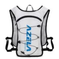 AZELA 10L Running Hydration Backpack Lightweight Trail Vest for Marathon Cycling Hiking Outdoor - White and Royal Blue